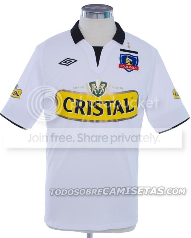 Colo-Colo Gardien de but Maillot de foot 2013. Sponsored by Cristal